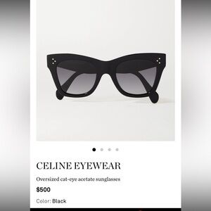 Celine CL4004 Oversized Cat Eye sunglasses- black